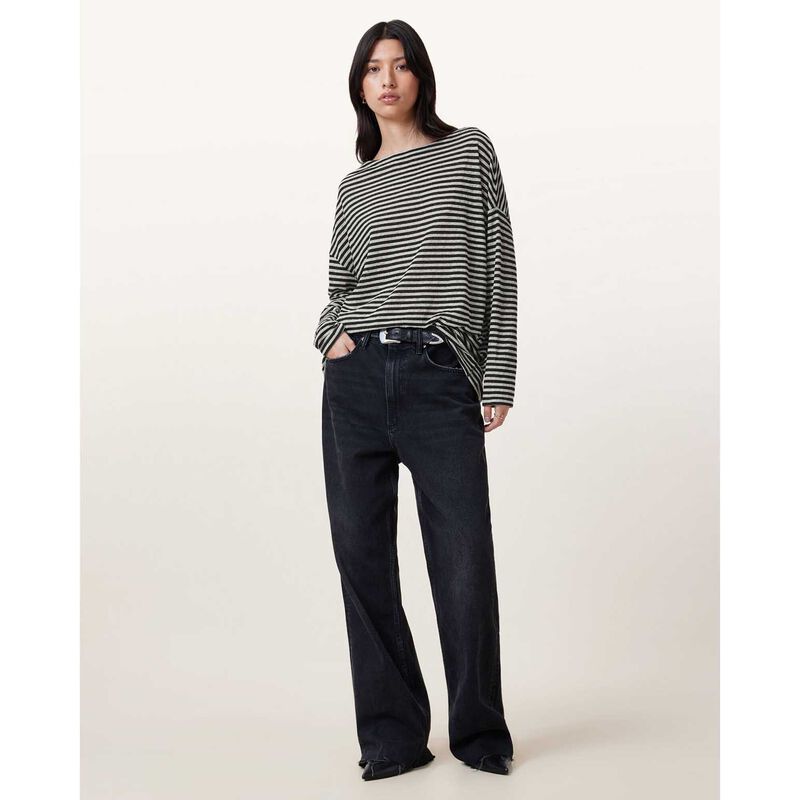 AllSaints Rita Relaxed Fit Striped T-Shirt image number 3